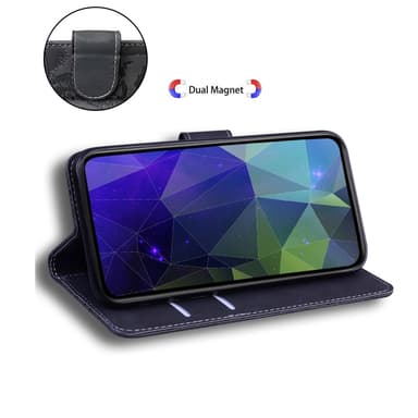 SKALO Motorola Moto G84 5G Kohokuvioitu tiikerilompakko - Musta