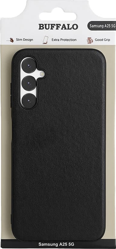Buffalo Samsung Galaxy A25 5G suojakuori (musta)