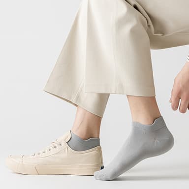 5 Pack Invisible No Show Socks Hälskydd Båtstrumpor för män Valkoinen