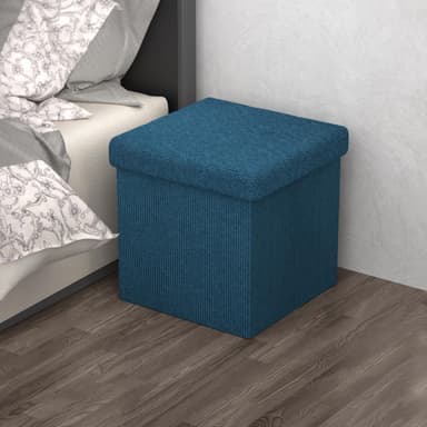 Taitettava Jakkara 30x30x30 cm Jalkatuki (sininen)