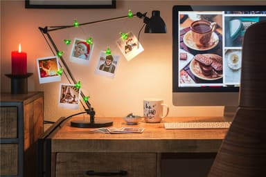 10 LED fotoklipp ljusslinga ""Julgran""