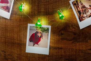 10 LED fotoklipp ljusslinga ""Julgran""