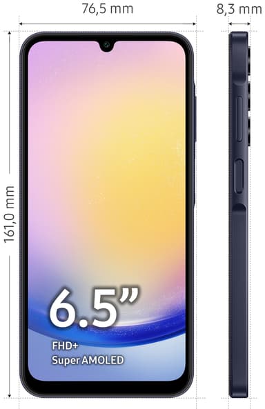 Samsung Galaxy A25 5G älypuhelin 6/128 GB (musta)