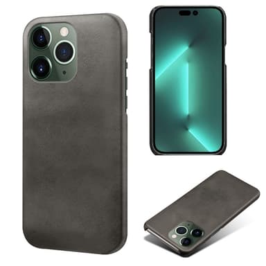 SKALO iPhone 15 Pro PU-nahkainen Suojakuori - Musta