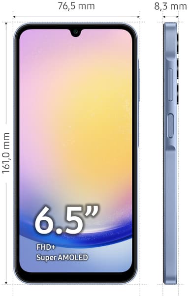 Samsung Galaxy A25 5G älypuhelin 8/256 GB (sininen)