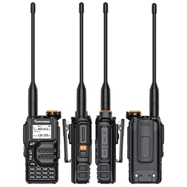 INF UV-K5 Plus 1600 mAh 2-tieradio, radiopuhelin antennilla