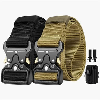 5 st Outdoor Tactical Bälte Pocket Nyckelring Set Khaki