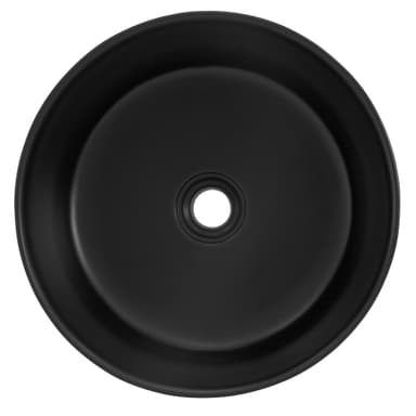 ML-Design Keraaminen pesuallas, mattamusta Ø 41 x 18 cm, pyöreä, pyöreä