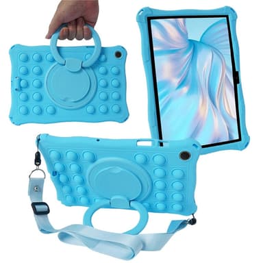 SKALO Samsung Tab A9 Shock Resistant Armor Popit Silicone Kuori  - Turkoosi
