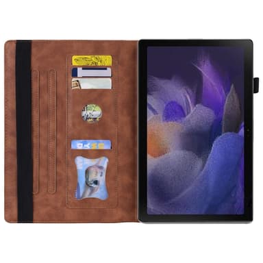 SKALO Samsung Tab A9 PU-nahkainen Lompakkokotelo - Ruskea