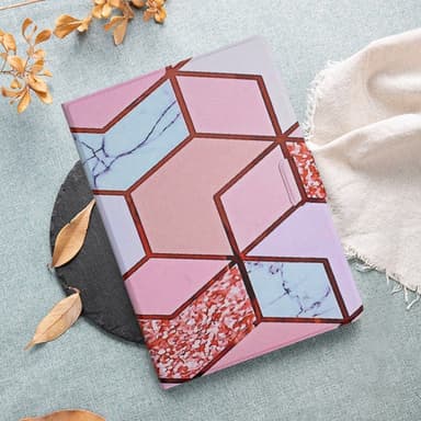 SKALO Samsung Tab A9 Marmorikotelo - Pinkki