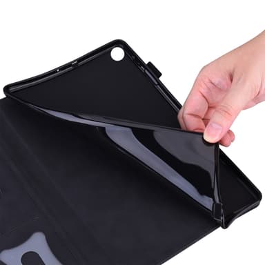 SKALO Samsung Tab A9+ PU-nahkainen Lompakkokotelo - Musta