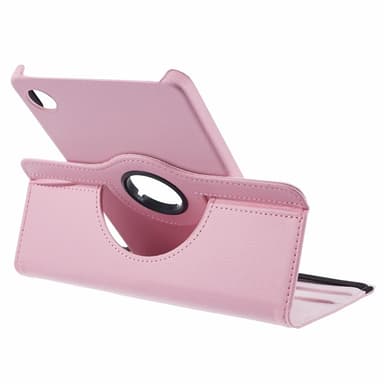 SKALO Samsung Tab A9 360 Litchi Suojakotelo - Pinkki