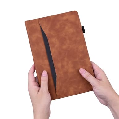 SKALO Samsung Tab A9 PU-nahkainen Lompakkokotelo - Ruskea