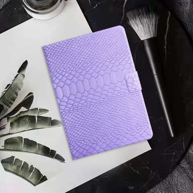 SKALO Samsung Tab A9 Croco PU-nahkainen Lompakkokotelo - Violetti