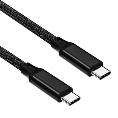 NÖRDIC 3m USB3.2 Gen2 SuperSpeed ​​​​USB 10 Gbps USB-C–C PVC-kaapeli, jossa on virransyöttö 100 W, 4K60 Hz video ja merkkivalo