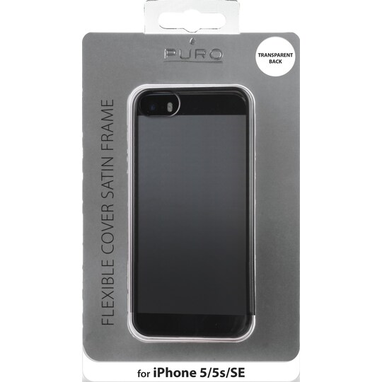 Puro iPhone SE/5S/5 suoja satiinikehys (harmaa)