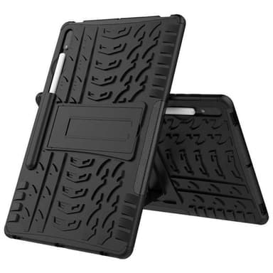 Iskunkestävä kuori jalustalla Samsung Galaxy Tab S9 Plus 12.4 - Must