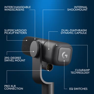Logitech G Yeti Studio mikrofoni (musta)