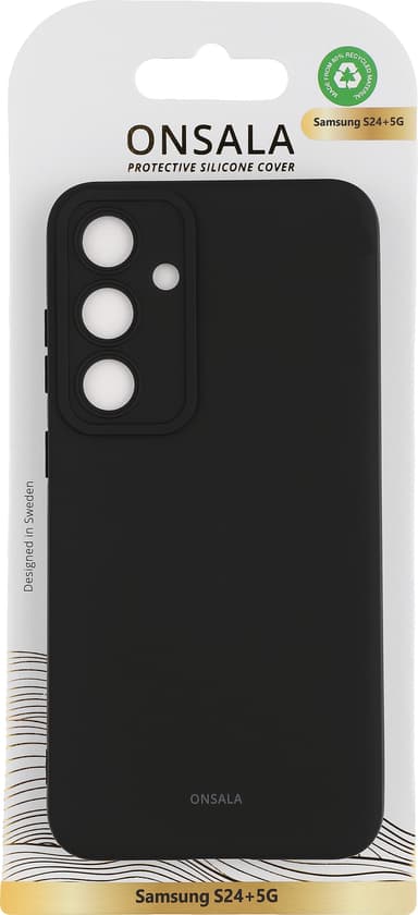 Onsala Samsung Galaxy S24 Plus silikonikuori (musta)