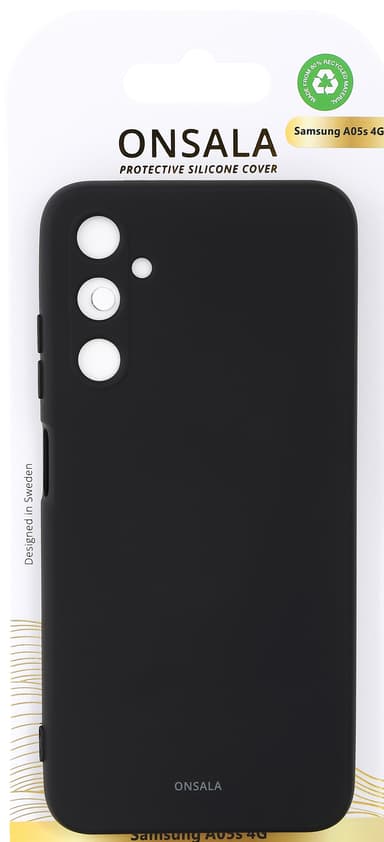 Onsala Samsung Galaxy A05s silikonikuori (musta)
