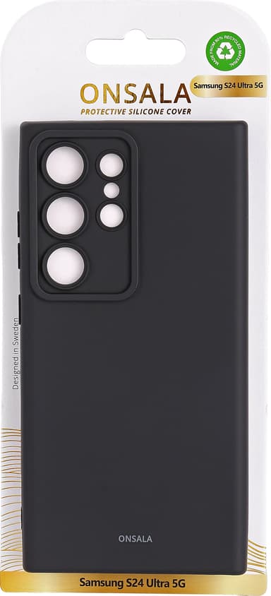 Onsala Samsung Galaxy S24 Ultra silikonikuori (musta)