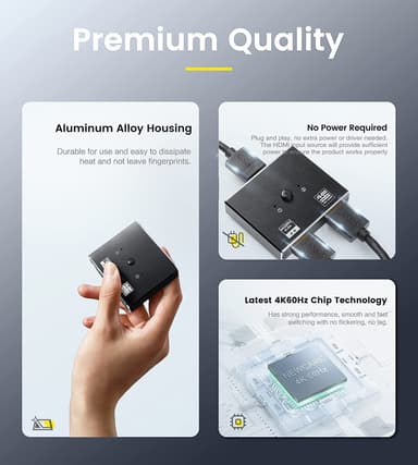 HDMI 2.0  2 in 1 out 4K HDMI adapteri