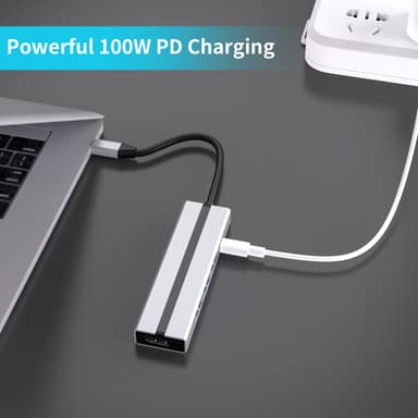 INF 6-in-1 USB C -keskitin 4K HDMI -sovittimella, USB 3.0/2.0 -portit ...