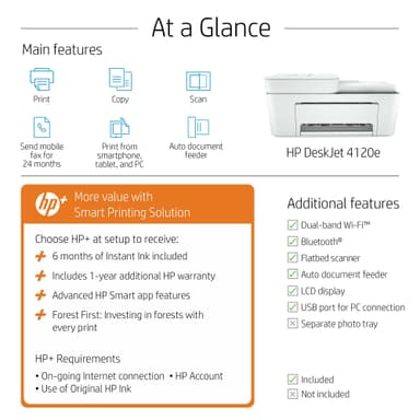 HP DeskJet Plus 4120E All-In-One monitoimitulostin