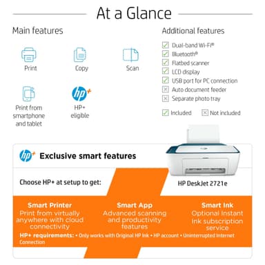 HP+ Deskjet 2721e AIO monitoimitulostin