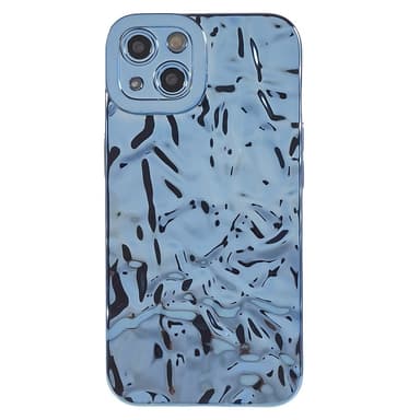 iPhone 15 TPU Kuori Elektroplating Rypistynyt Epätasainen Puhelimen Suojakotelo - Sininen