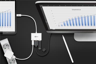 USB-C™ multiport-adapter HDMI™ (4K   30 Hz), 3 A 60 W, vit