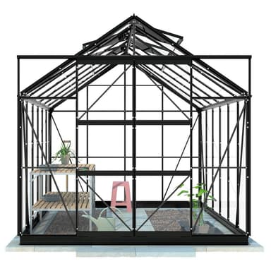 Lykke Kasvihuone Hybrid 9,7m2, musta