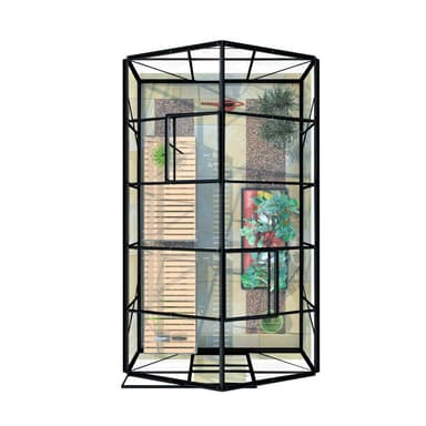 Lykke Kasvihuone PC 6,2m2, musta