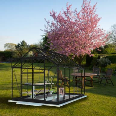 Lykke Kasvihuone Hybrid 9,7m2, musta