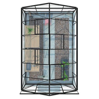 Lykke Kasvihuone Hybrid 9,7m2, musta