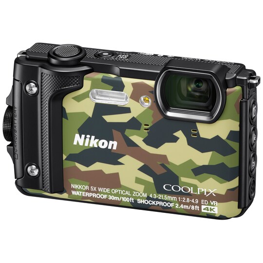 Nikon CoolPix W300 digikamera (musta/vihreä)