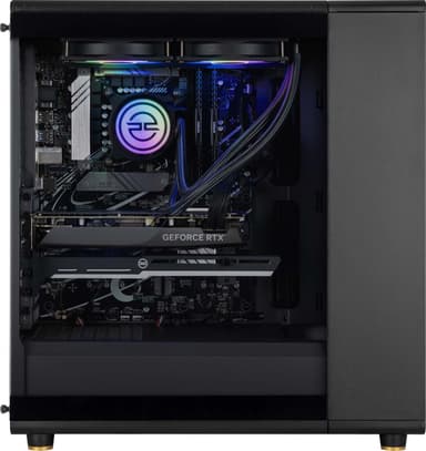 PCSpecialist North 100 i7-14F/16/1000/4070 Super pelitietokone (musta)