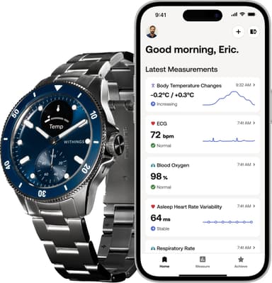 Withings ScanWatch Nova hybridikello 42 mm (sininen)