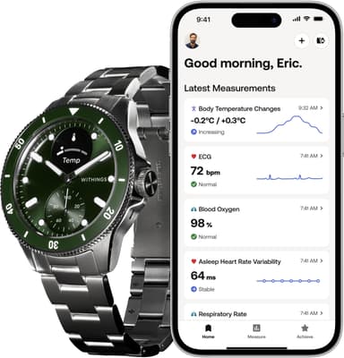Withings ScanWatch Nova hybridikello 42 mm (vihreä)