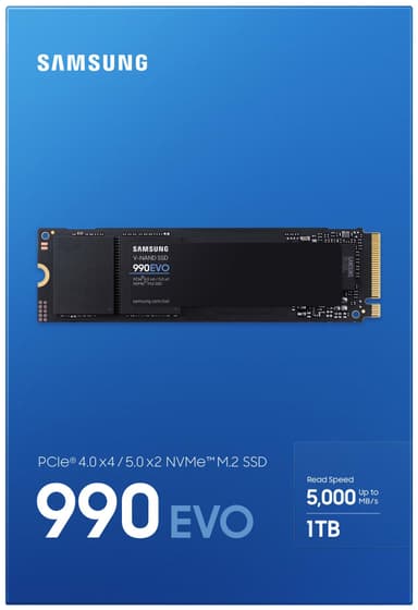 Samsung 990 EVO M.2 SSD-muisti (1 TB)