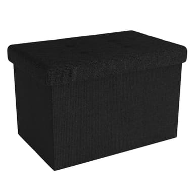 Taitettava Jakkara 49x30x30 cm Jalkatuki (musta)