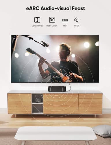 NÖRDIC 2m ohut Ultra High Speed ​​​​HDMI2.1 8K 60Hz 4K 120Hz 48Gbps Dynamic HDR eARC Pelitila VRR Dolby ATMOS