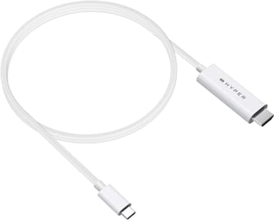 Hyper HyperDrive HDMI - USB-C kaapeli 2,5 m (valkoinen)