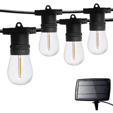 Valoketjut aurinkoenergialla 10m, 20 vaihdettavalla LED-lampulla - aurinkokennovalaistus.