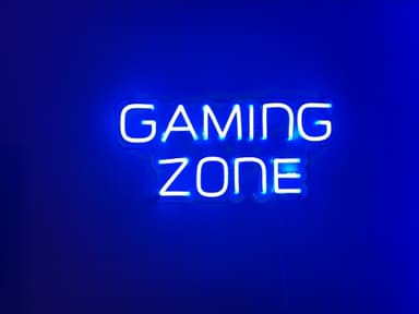 Neon LED-valomainos Gaming Zone - 50x23 cm - Full RGB kosketuskaukosäätimellä