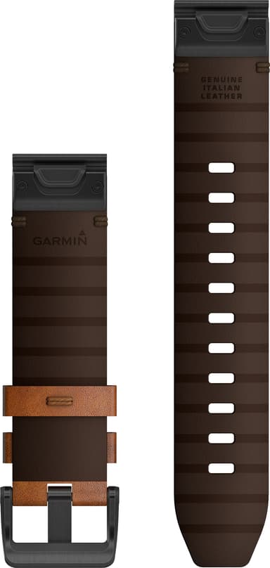 Garmin 22 mm QuickFit Leather kelloranneke (ruskea)