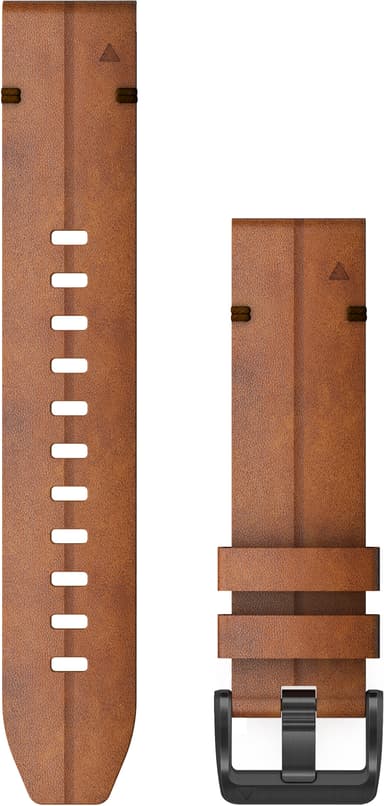 Garmin 22 mm QuickFit Leather kelloranneke (ruskea)