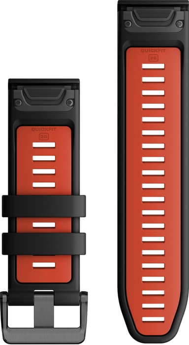 Garmin 26 mm QuickFit Silicone kelloranneke (musta/punainen)
