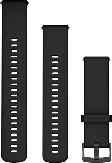 Garmin 22 mm Quick Release Silicone kelloranneke (musta)